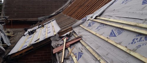 Tiled Roof in Chester - During