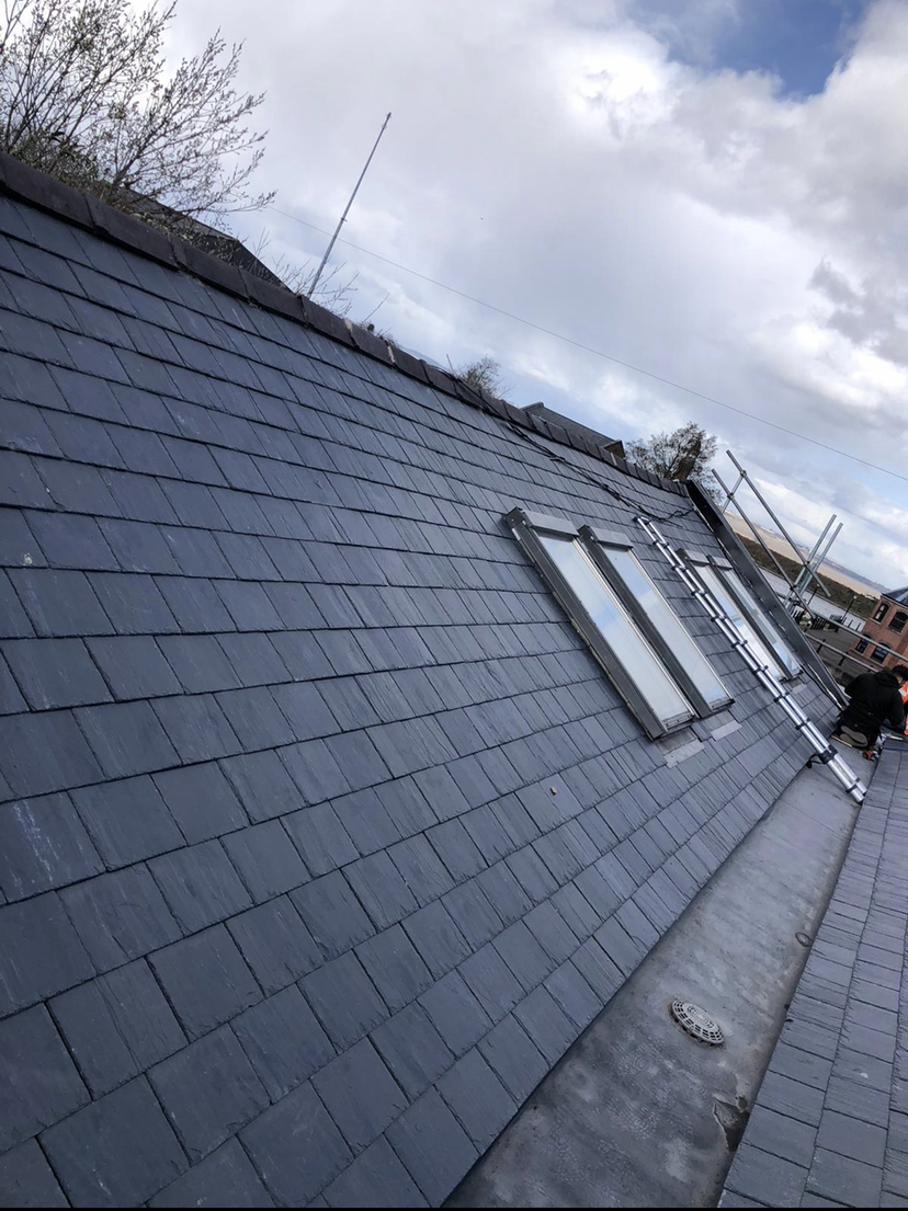 New Slate Roof for Holiday Inn Ellesmere Port Flintshire Roofing